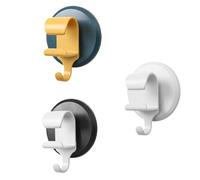 Happyyami Washbasin Design Self-Adhesive with Holder Hanging 3pcs Drill-Free Abs Wall Hooks Multipurpose Organizer Rack for Storage Bathroom Washroom