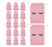 Happyyami Waterproof Make up Bag Featuring a Stylish Matte Exterior with Drawstring Closure 50pcs Portable Plastic Cosmetic Lash Bag to Protect Makeup for Business Trips and Travel