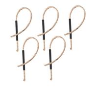 Happyyami Waxed Fire Starter Jute Rope with Aluminum Sleeves 5 Pieces Easy to Extinguish Flame Starting and Works in Weather Conditions for Camping for Grill and Picnic Outdoor Activities
