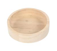 Happyyami Wear-resistant Small Animal Feeding Bowl Solid Wood Hamster Food Dish for Chinchillas Gerbils and Dwarf Pets Smooth Surface Clean Small Oak Pet Feeder