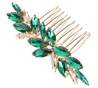 Happyyami Wedding Crystal Hair Comb Elegant Rhinestone Bride Hair Side Comb Stunning Accessories for Bridal Styling Sparkly Accessory for Weddings