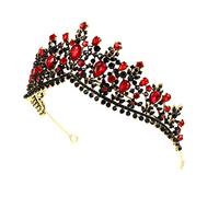 Happyyami Wedding Rhinestone Crown Tiara Delicate Baroque Design for Bride Elegant Party Accessory Lightweight and Durable for Unique Beauty at Weddings and Special Occasions