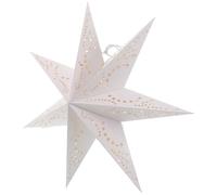Happyyami White Paper Origami Lamp Shade with Seven Pointed Star Design for Soft Diffused Lighting, Easy Installation, for Christmas and Everyday Interior Spaces in Living Rooms
