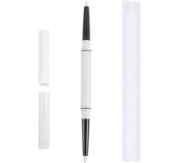 Happyyami White Pen with Ruler Double End Tattoo Eyebrow Position Tool