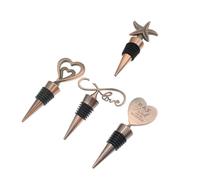 Happyyami Wine Bottle Stopper with Star Shape Creative Alloy Metal 2pcs Reusable and Easy to Use, Stylish Wine Bottle Plug for Wedding and Home Bar Use