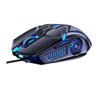 Happyyami Wired Luminescent Gaming Mouse White with 6d Key Layout, Abs Material, Silent Operation, and Better Adaptability to Large Screens for Computer Accessories