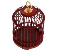 Happyyami Wood and Metal Small Pet Birdcage with Large Capacity and Safety Lock Buckle, Dome-shaped Vintage Hanging Cage Suitable for Grasshoppers and Small Pets, Practical Cage Decoration