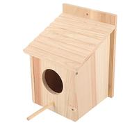 Happyyami Wooden Bird House for Nesting Box for Birds Decorative and for Attracting Wildlife to Your Original Color
