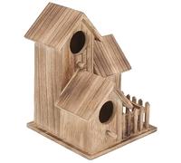 Happyyami Wooden Bird Nest Villa Parakeet Nesting Cottage Breeding Hideout Garden Bird House