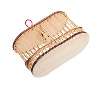 Happyyami Wooden Cricket Basket Natural and Beautiful Storage Cage for Grasshoppers Boys and Girls-friendly Finishing