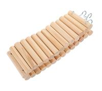 Happyyami Wooden Hamster Ladder with Hooks at Both Ends, Bite-resistant Small Animal Climbing Ladder for Birds and Hamsters, Encouraging Pet Exercises and Natural Chewing