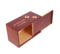 Happyyami Wooden Pet Cremation Urn for Cats and Dogs Memorial Ashes Box Elegant Keepsake Casket for Pet Remembrance for Home Display