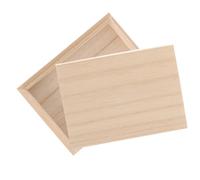 Happyyami Wooden Playing Card Box Storage Organizer for Postcards and Small Items, Beige Empty Holder Protects Cards from Loss and Easy to Clean, for Home and Game Use