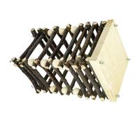 Happyyami Wooden Rabbit Feeder for Bunny Hollow Storage Rack Apple Wood Rabbit Feeding Tool Suitable for Guinea Pigs and Small Pets Natural Material Sturdy Design