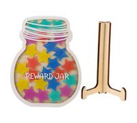 Happyyami Wooden Star Reward Jar for Interactive Classroom Behavior Management Tool Fillable Storage for Creative DIY Fun Motivational Reward Chart System for Teachers and Parents