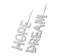 Happyyami Word Letter Hair Clips Silver Rhinestones Hair Barrettes for Women Wedding Party