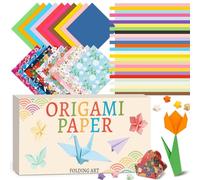 hapray 500 Sheets Japanese Origami Paper & 1350 Sheets Star Origami Paper, Double Sided Color Papers Scrapbook Decor, Colored Easy Folding Crafts for Kids Ages 5-8 8-12, DIY Arts Crafts for Beginners