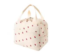 HapSmile Cute Strawberry Lunch Bag for Women, Insulated Lunch Box Bag, Waterproof Oilproof Lunch Bags with Hidden Pocket, Reusable Girls Lunch Bag for Work School Picnic Beach