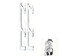 HapSmile Headphone Stand, Game Controller Holder, 2 in 1 Wall-Mounted Headset and Controller Stand, Transparent Acrylic Three-Story Controllers Stands for Gamers' Rooms Desks and Living Spaces