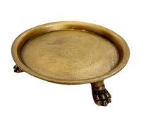 Hapton House 100% Solid Brass Clawfoot Candle Dish - Pedestal Dish - Candle Holder - Jewelry Holder - Perfect for Wax Candles, Rings, and Trinkets