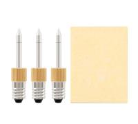 Haptufer Brass Wireless Battery Soldering Iron Tip for USB Soldering Iron, E10 Interface Battery Soldering Iron, Threaded Soldering Iron Tip, Includes: 3Soldering Iron Tips (tip-B*3) 1*Sponge, 2XZ1CZ