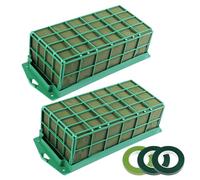 Haptufer Floral Foam Cage, 2 Pack Floral Foam Blocks for Fresh and Artificial Flower Arrangement