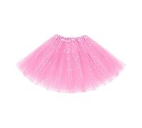 Haptufer Tutu Skirts Star Sparkle Sequin Princess Dresses 3 Layers Ballet Dance Toddler Baby Tulle Tutu Skirt,Pink