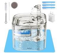 HAPUP Automatic Cat Fountain 2.2L Square Pet Fountain with Smart Pump and Replacement Filters
