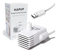 HAPUP Cat Pump - Silent DC5V Replacement for 61OZ/1.8L Fountain, Fish Tank, Hydroponics (170L/H) with 6.5ft USB Cord