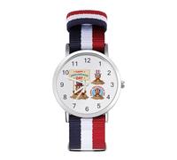 Hapy Groundhog Day Sport Watch for Men Women Nylon Strap Wrist Watch Analog Quartz Watch