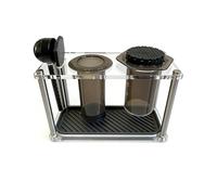 HAPYCAPY Organizer Stand for AeroPress holder Compact Storage for AeroPress Original Clear Includes Dripper Mats (Not For XL)