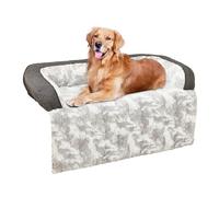 HapyClaw Calming Dog Couch Bed Mat, 41x37 Inch Waterproof Fluffy Sofa Cover, Furniture Protector with Handle, Removable and Washable Pet Bed for Medium Large Dogs and Cats (Grey)