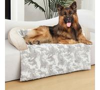 HapyClaw Calming Dog Couch Bed Mat, 45x37 Inch, Waterproof Fluffy Fuzzy Couch Cover for Sofa, Furniture Protector, with Handle, Removable, Washable Cover, for Large Dogs and Cats