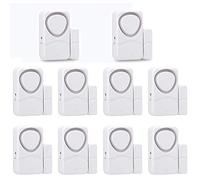 HAPYTHDA Wireless Door Alarm, Apartment Alarm System, Magnetic Sensor Home Security System Wireless Burglar Alarms, Door Burglar Protection Window Alarms, Pack of 10, 19N