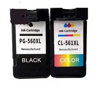 HAQBTATP 1PC PG560 560XL 561XL Ink Cartridge Compatible With TS5350 TS7451 TS7450 TS5351 TS5352 TS5353 Printers Replacement For PG-560 CL-561 XL Cartridge(1 BK 1 Color)