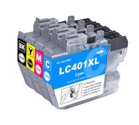 HAQBTATP 4PK Yield LC401XL Compatible Color Ink Cartridge For MFC-J1010DW MFC-J1170DW MFC-J1012DW Printers Works Like(1PK-LC401XL)
