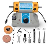 HAQQI TM-2 Jewelry Rock Polishing Buffer Machine Bench Lathe Polisher Kit Rock Tumbler Gem Tools Grinder 350W 110V