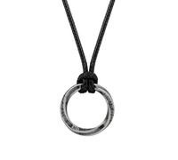 HAQUIL Runes Necklace, Viking Cicle of Runic Alphabet Elder Futhark Letter Pendant, Norse Jewelry Gift for Men, Stainless Steel, No Gemstone