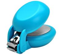 HARAC Special Needs Nail Clippers for Arthritic Hands, Senior and Kids, Adapted Nail Clipper for Fingernail and Thick Toenail, Made in Japan (Blue)