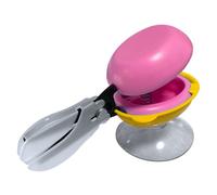 HARAC Table Top Scissors with Base Adaptable Scissors Spring Loaded, Safety Push Down Scissors for Special Needs, Ambidextrous Training Scissors, Made in Japan, Pink