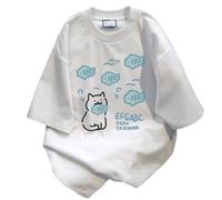 Harajuku Cat Graphic Cotton Short Sleeve T-Shirt for Women Summer Kawaii Graffiti Print Tee Top Preppy Grunge Clothes