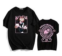 Harajuku Japan Anime My Hero Academia Tshirt Ochaco Uraraka Kawaii Cartoon T Shirt Summer Oversized Short Sleeve Tops (XXL,color 01)