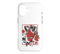 Harajuku Japanese Aesthetic Red Oni Demon Mask Case for iPhone 16