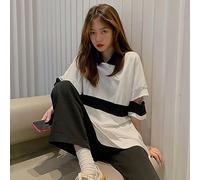 Harajuku Women's T-shirts Oversized Short Sleeve Tops Woman Korean Style Clothes White Hole Summer Streetwear Y2k Fashion-White-XXL