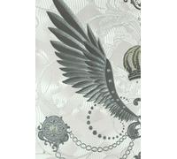 Harald Glööckler design wallpaper wings crowns grey gloss 54456 (9,30£/1qm)