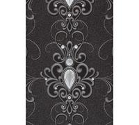 Harald Glööckler wallpaper ornaments diamond anthracite gloss 54853 (8,76£/1qm)