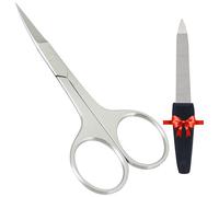 HARAMS Nail Scissors Strong Curved Blades Multipurpose Beauty Cuticle Toenail Manicure Pedicure, Eyebrows, Nose, Beard, Mustache, Hair Trimming | Grooming Shears Unisex (Nail Scissors & File)