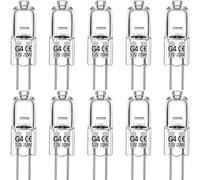 Haraqi 10 Pack G4 Halogen Bulbs, 12 Volt 20 Watt Bi-Pin Halogen Bulbs Dimmable for Ceiling Lights, Table Light, Cabinet Lights, Warm White Brightness