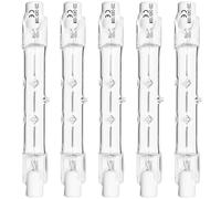 Haraqi 5 Pack Dimmable 100W R7s Halogen Bulbs 78mm, 2800K Warm White 230V Security Light Bulbs J-Type Linear Light Bulbs, for Work Light, Ceiling Lights, Floodlight, Landscape Lighting