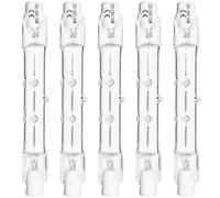 Haraqi 5 Pack Dimmable 150W R7s Halogen Bulbs 78mm, 2800K Warm White 230V Security Light Bulbs J-Type Linear Light Bulbs, for Work Light, Ceiling Lights, Floodlight, Landscape Lighting